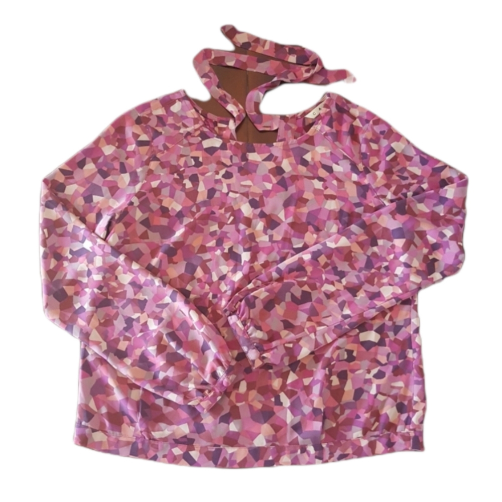 CAbi Pink and Purple Blouse